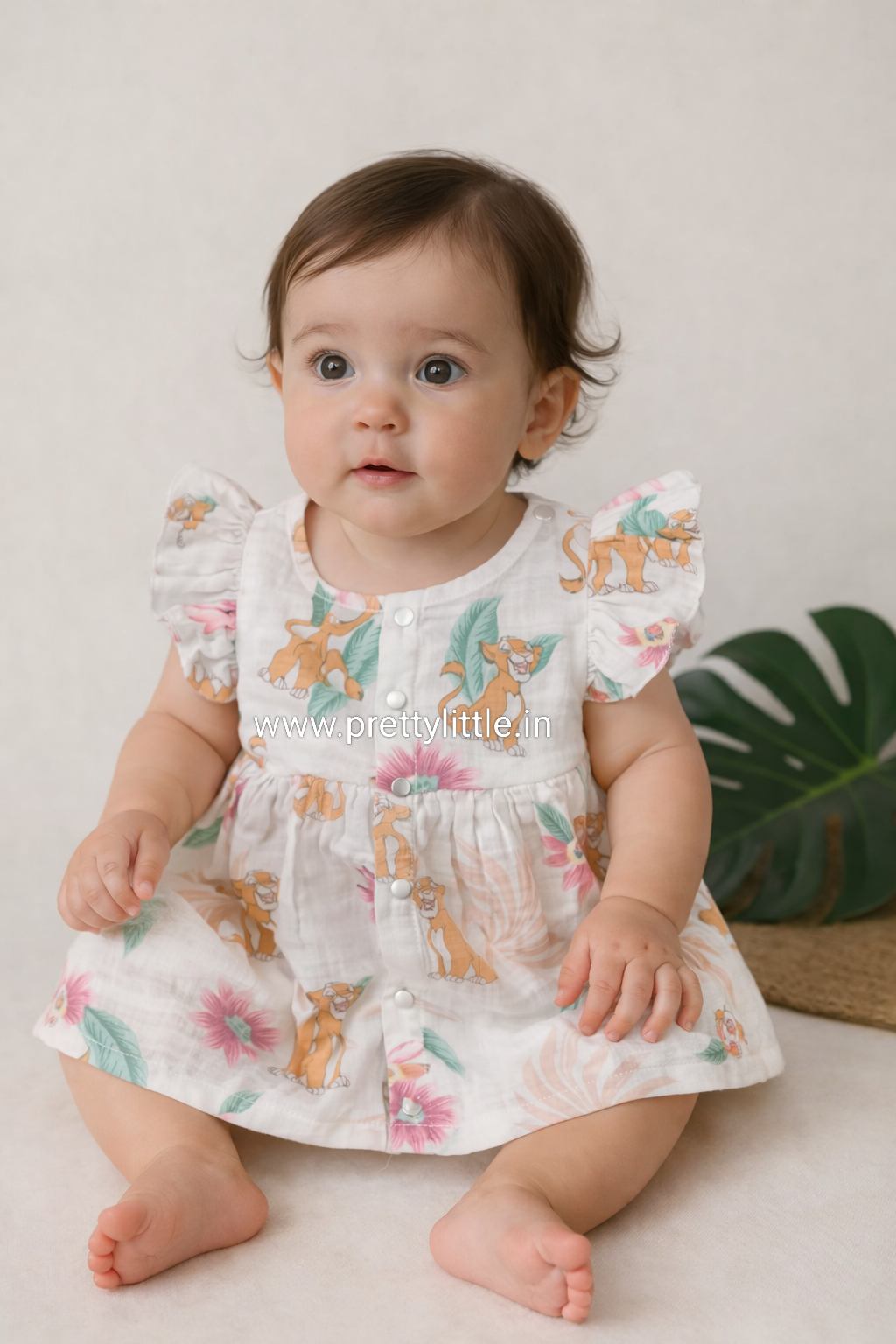 Pretty Little cloud  Muslin Baby Frock | 0–2 Years | Soft & Breathable