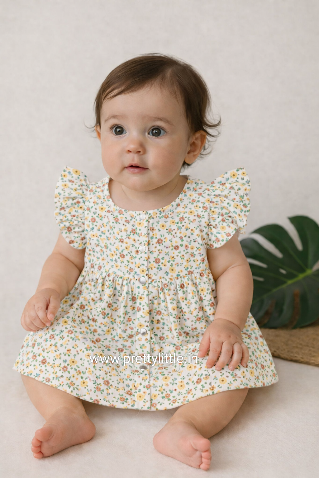 Pretty Little cloud  Muslin Baby Frock | 0–2 Years | Soft & Breathable