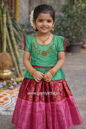 Pongalo pongal pattu frock 7  and 8 year
