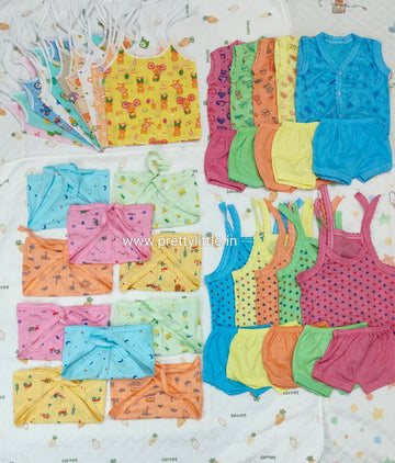 ₹999 Baby Combo Pack | Jabla, Langot & Trouser Set – Pretty Little (0-6m)