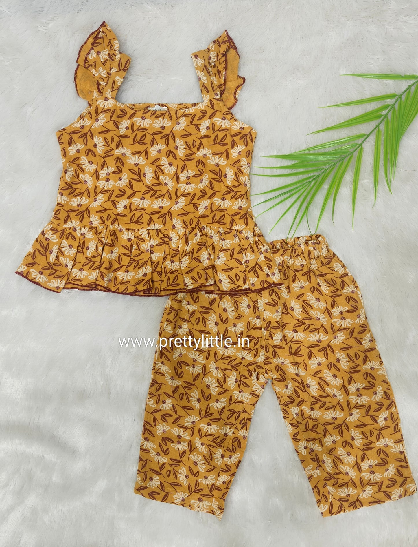 Coral Kiss Comfy & Cute Baby Girl Summer Set | Muslin Cotton Co-Ord