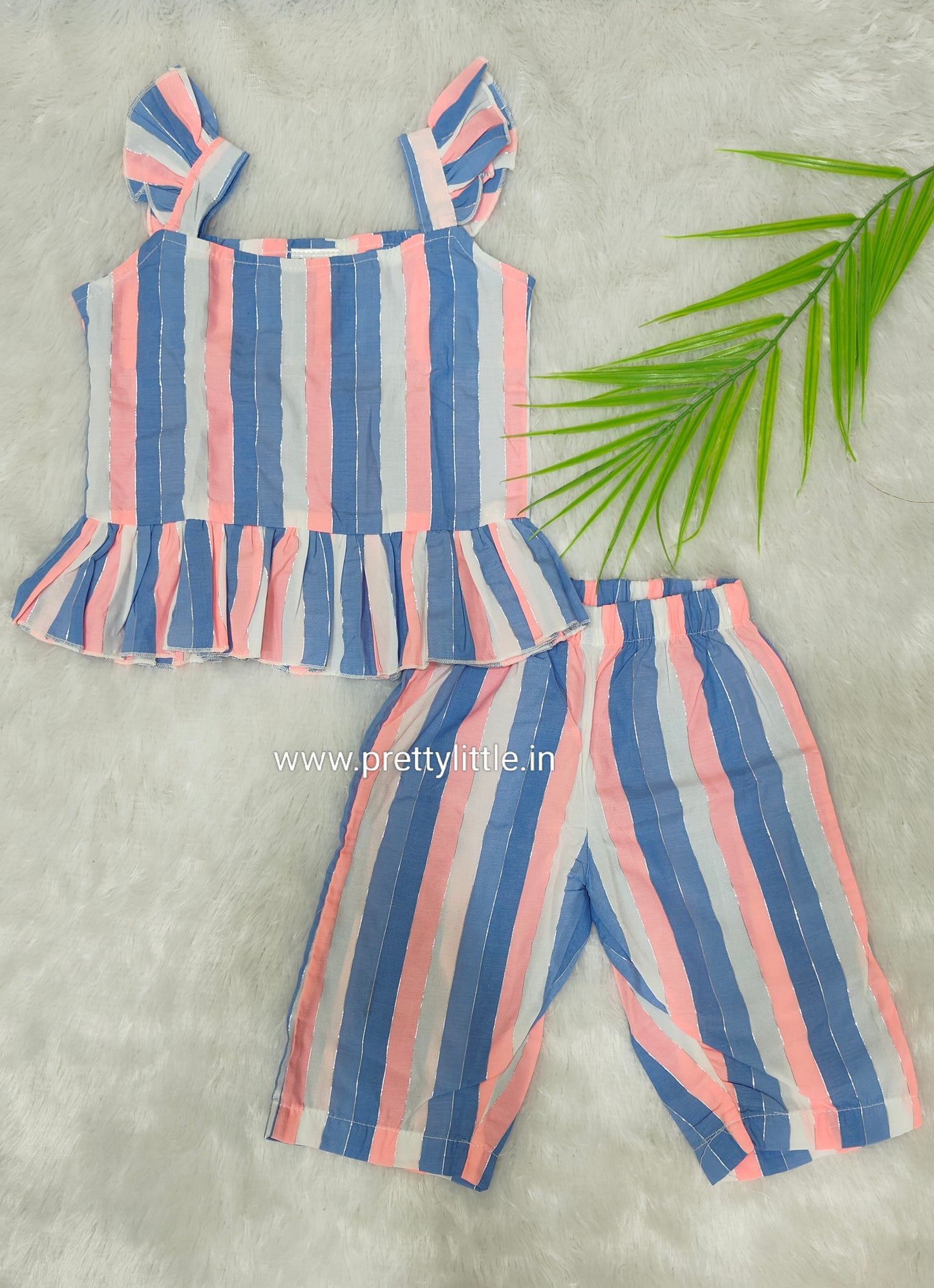 Coral Kiss Comfy & Cute Baby Girl Summer Set | Muslin Cotton Co-Ord