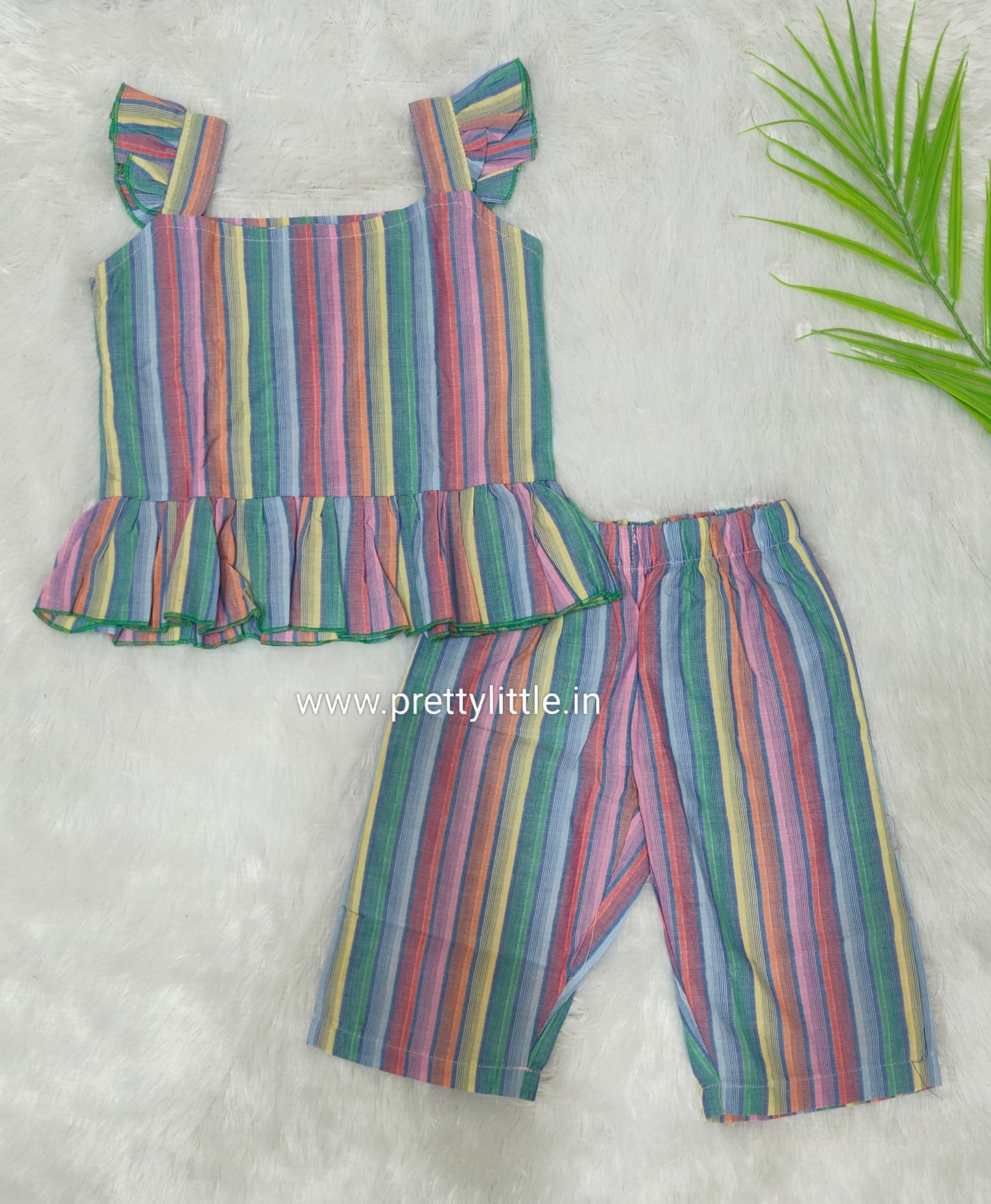 Coral Kiss Comfy & Cute Baby Girl Summer Set | Muslin Cotton Co-Ord