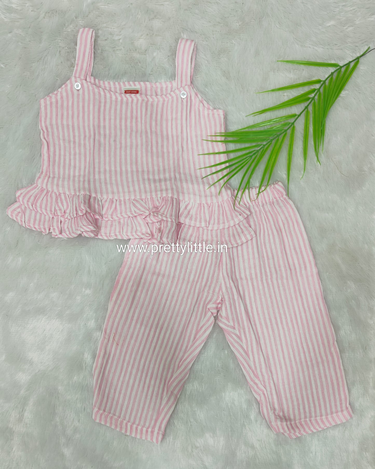Coral Kiss Comfy & Cute Baby Girl Summer Set | Muslin Cotton Co-Ord