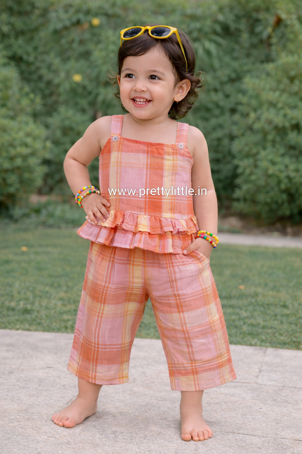 Coral Kiss Comfy & Cute Baby Girl Summer Set | Muslin Cotton Co-Ord