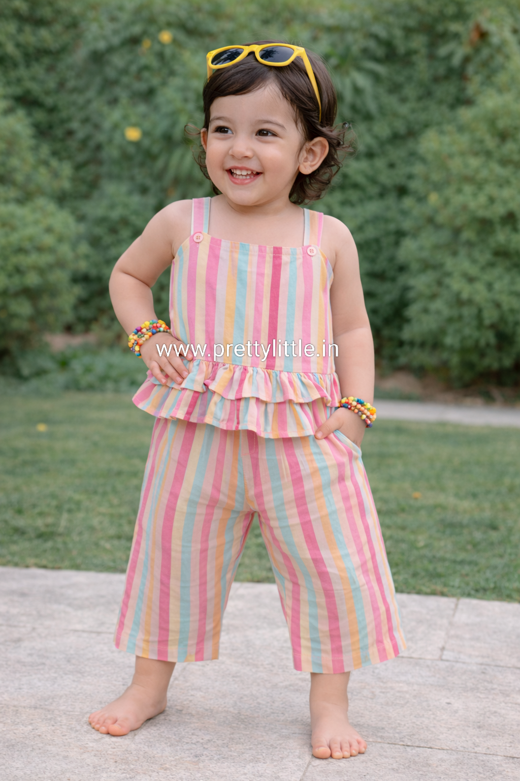 Coral Kiss Comfy & Cute Baby Girl Summer Set | Muslin Cotton Co-Ord