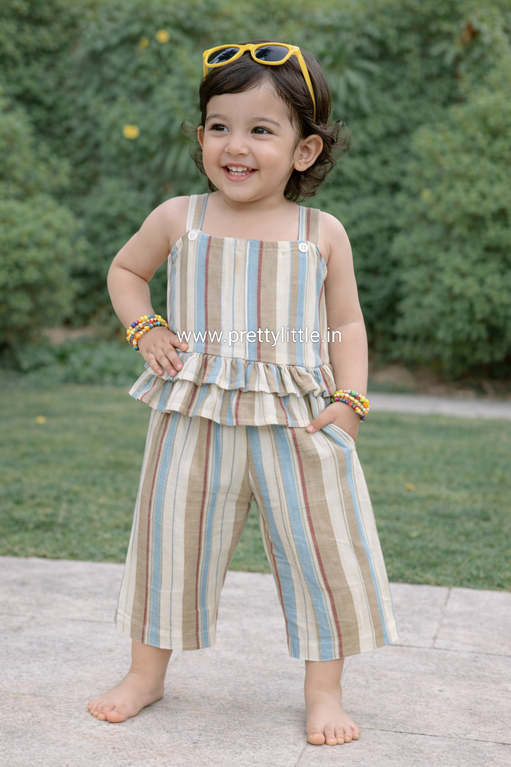 Coral Kiss Comfy & Cute Baby Girl Summer Set | Muslin Cotton Co-Ord