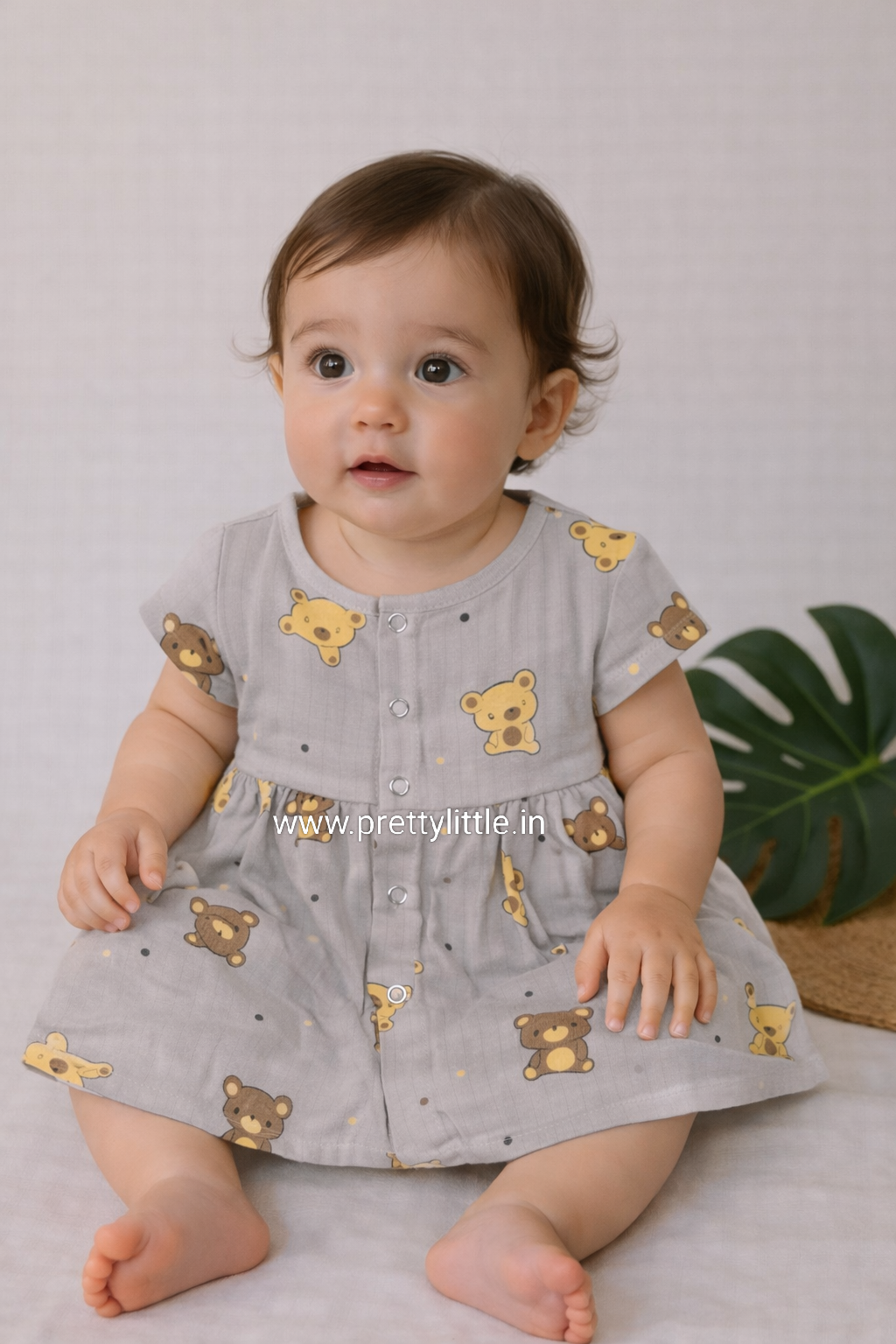 Pretty Little cloud  Muslin Baby Frock | 0–2 Years | Soft & Breathable