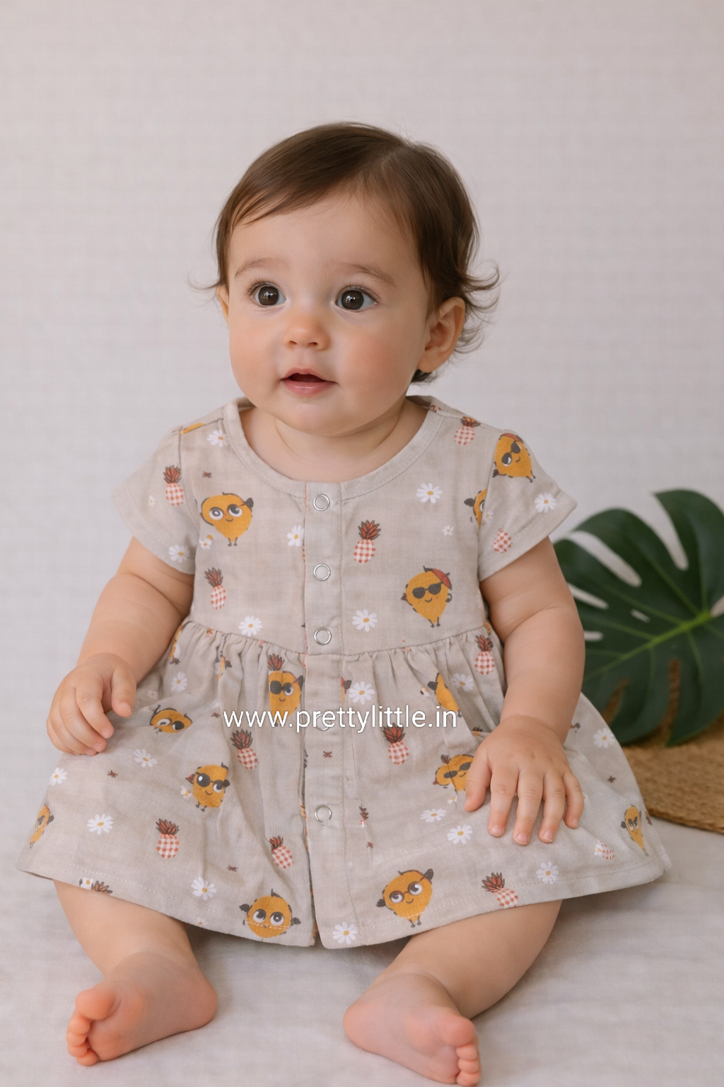Pretty Little cloud  Muslin Baby Frock | 0–2 Years | Soft & Breathable