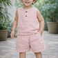 Crinkled Muslin Unisex Sleeveless Co-ord Set | 1-4 Years  (any 1)