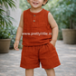 Crinkled Muslin Unisex Sleeveless Co-ord Set | 1-4 Years  (any 1)