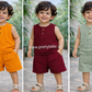Crinkled Muslin Unisex Sleeveless Co-ord Set | 1-4 Years  (any 1)