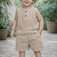 Crinkled Muslin Unisex Sleeveless Co-ord Set | 1-4 Years  (any 1)