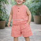 Crinkled Muslin Unisex Sleeveless Co-ord Set | 1-4 Years  (any 1)
