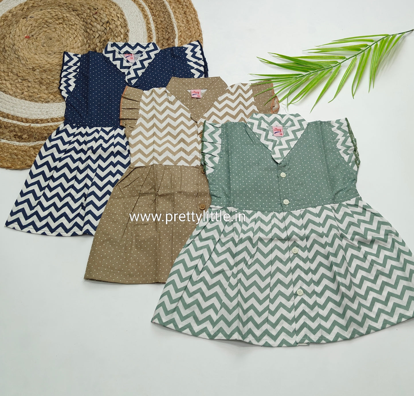 Adorable Printed Collar Dress – Combo Pack for Little Fashionistas (0-3 Years) (any 3)