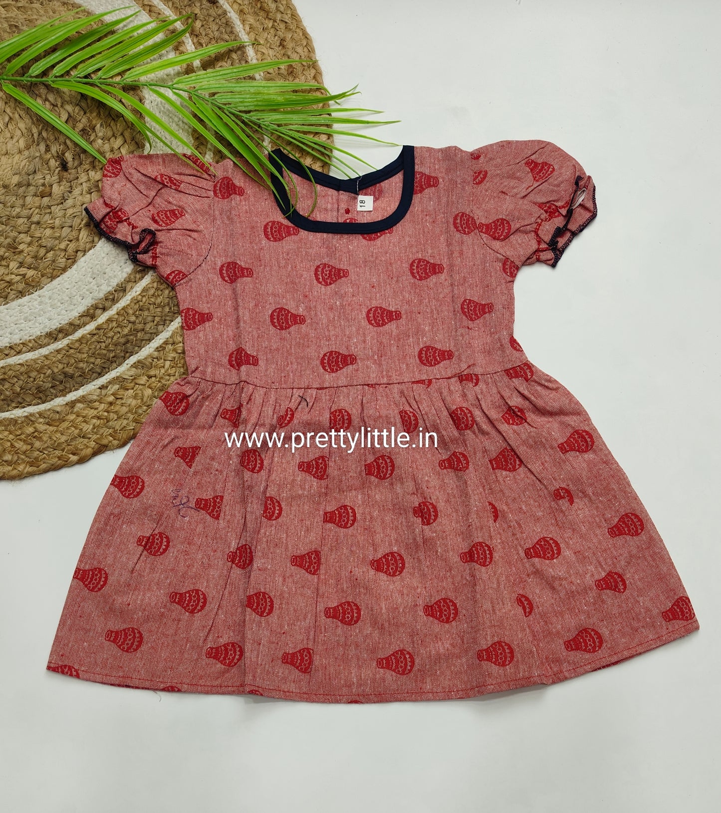 Girls Printed Cotton Dress Combo – Pack of 3 (0–3 Years) Assorted