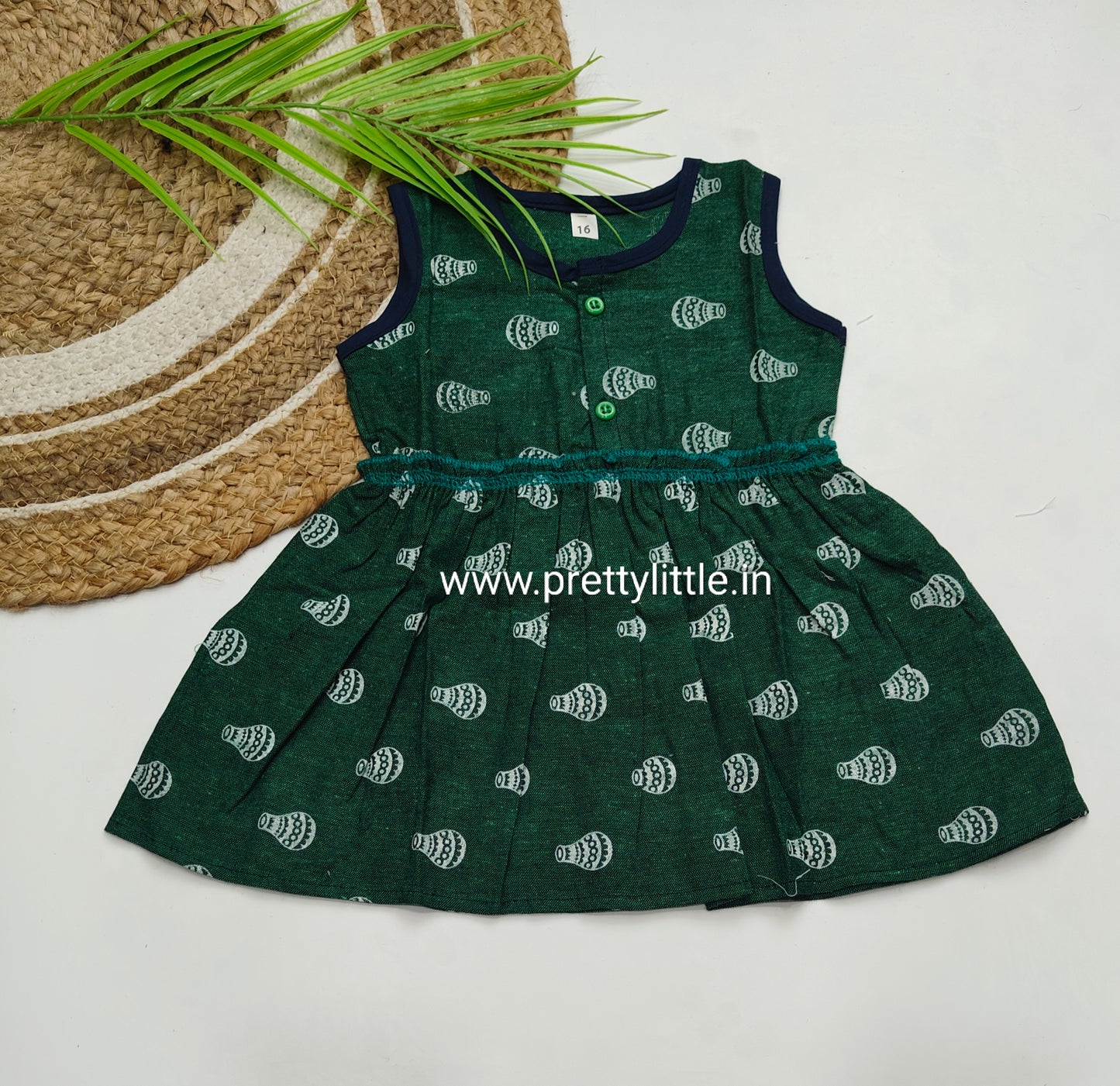 Girls Sleeveless Cotton Dress Combo – Pack of 3 (0–3 Years) – Assorted