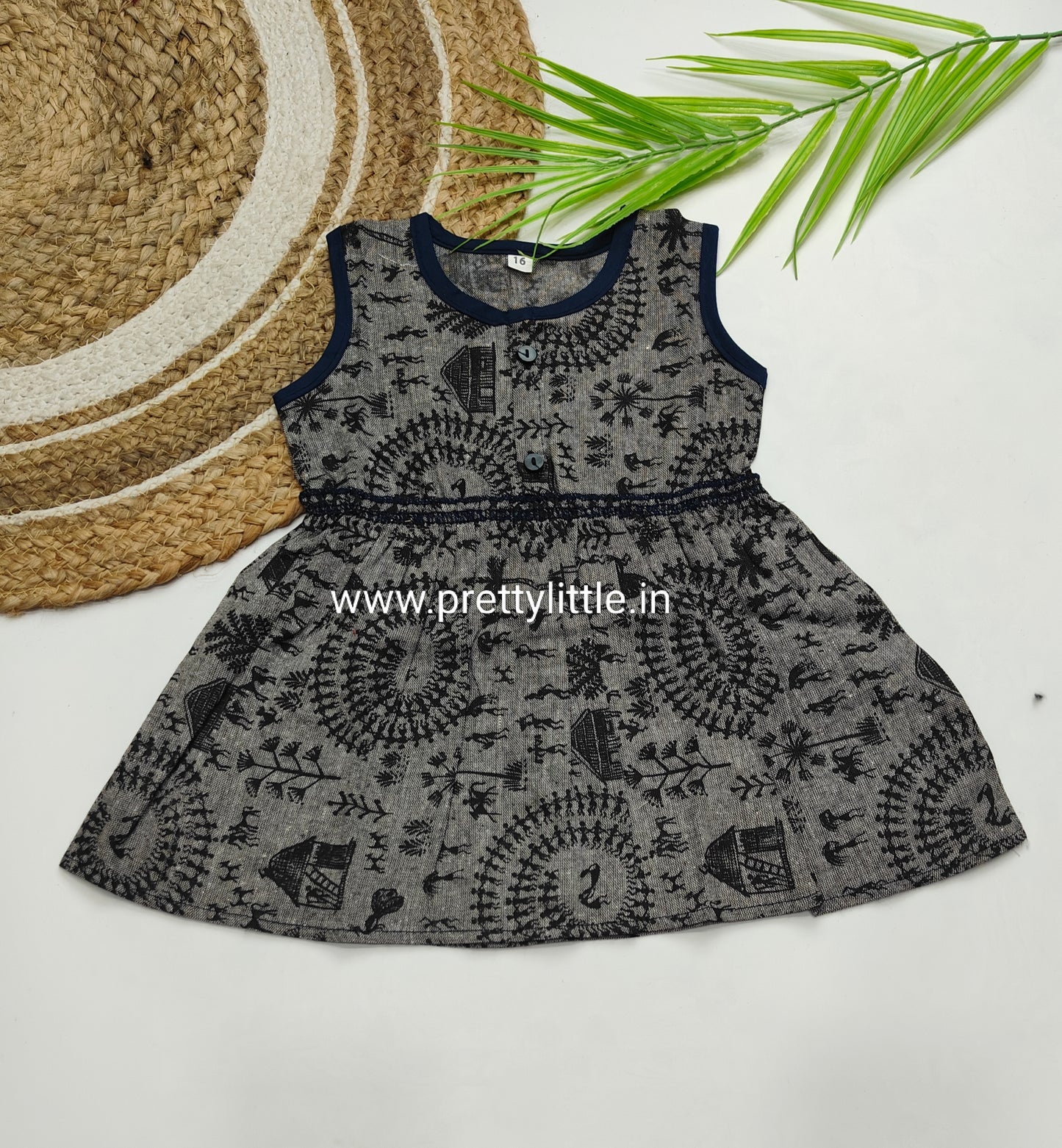 Girls Sleeveless Cotton Dress Combo – Pack of 3 (0–3 Years) – Assorted