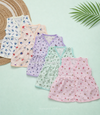 (Any 5) Combo Pack of Muslin soft Frocks for Babies sleeveless (0-8 month)