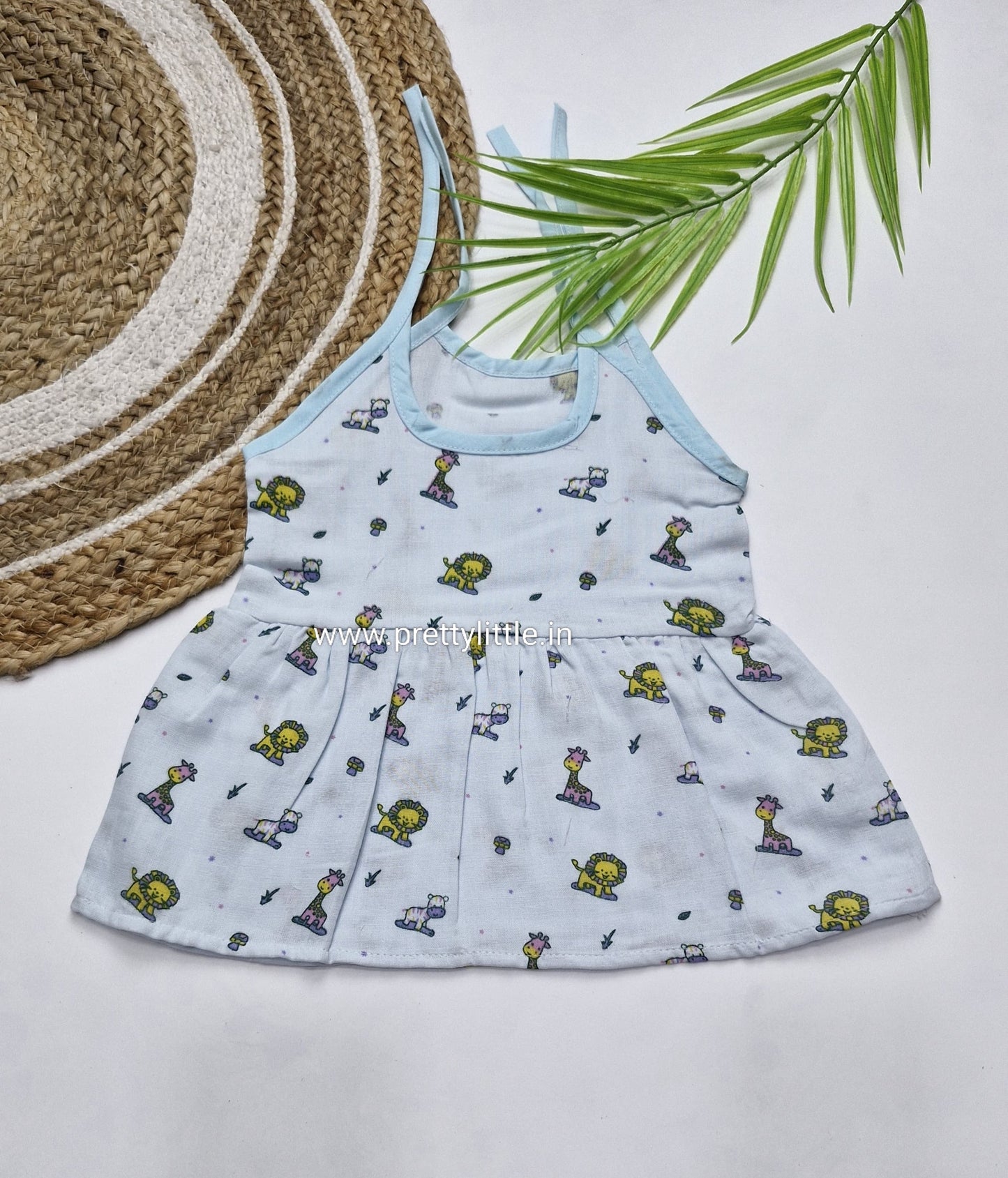 (Any 5) Combo Pack of Muslin soft knot Frocks for Babies (0-6 month)