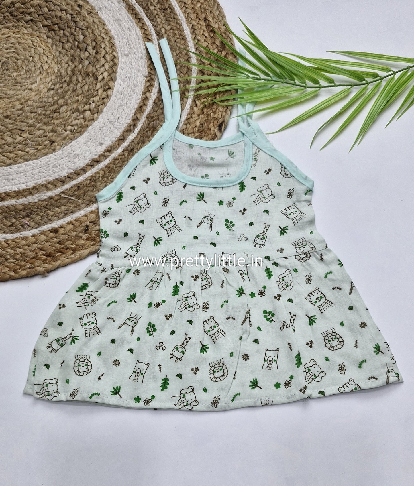 (Any 5) Combo Pack of Muslin soft knot Frocks for Babies (0-6 month)