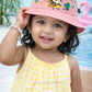 Kids Summer Bucket Cap – Cartoon Bee Print | Soft & Lightweight (1–4 Years)