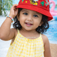 Kids Summer Bucket Cap – Cartoon Bee Print | Soft & Lightweight (1–4 Years)