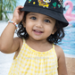 Kids Summer Bucket Cap – Cartoon Bee Print | Soft & Lightweight (1–4 Years)