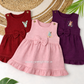 Crinkled Muslin cute Baby Frock with Bow  0-2 Years (Any 3)