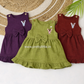 Crinkled Muslin cute Baby Frock with Bow  0-2 Years (Any 3)