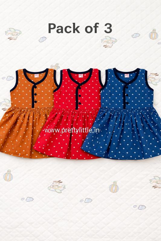 Combo Cotton Frock – Stylish & Comfortable (best 3 dispatched)