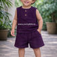 Crinkled Muslin Unisex Sleeveless Co-ord Set – Pack of 3 | 1-4 Years (Any 3)