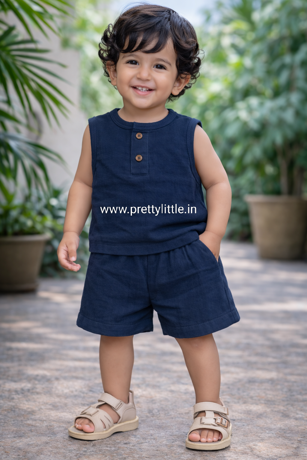Crinkled Muslin Unisex Sleeveless Co-ord Set – Pack of 3 | 1-4 Years (Any 3)