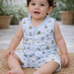 color Muslin sleeveless jabla with trouser set ( best 3 dispatched) (half set) (0-8 month)