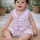 color Muslin sleeveless jabla with trouser set ( best 3 dispatched) (half set) (0-8 month)