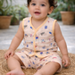 color Muslin sleeveless jabla with trouser set ( best 3 dispatched) (half set) (0-8 month)