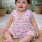 color Muslin sleeveless jabla with trouser set ( best 3 dispatched) (half set) (0-8 month)