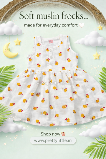 Combo Muslin Cotton Frocks – Pack of (any 3 )