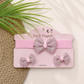 Baby Girl Glitter Bow Headband Set