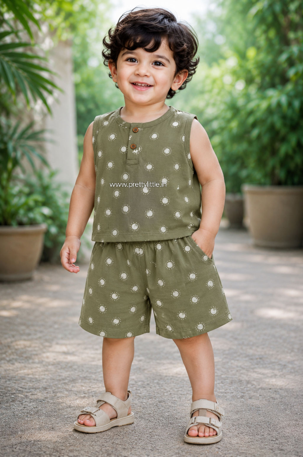 Crinkled Printed Co-Ord Set for Kids  – Ultra-Soft Baby Wear