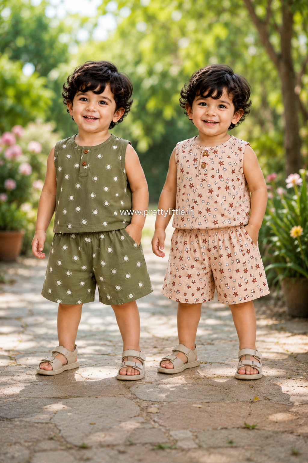Crinkled Printed Co-Ord Set for Kids  – Ultra-Soft Baby Wear