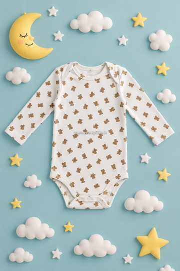 Cozy Teddy Bear Full Sleeve Romper for Babies (onesie)– Premium Quality