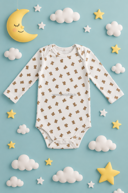 Cozy Teddy Bear Full Sleeve Romper for Babies (onesie)– Premium Quality
