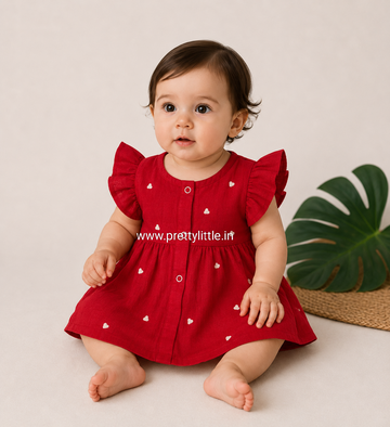 Pack of 3 cloud soft  Muslin Baby Frock | 0–2 Years | Soft & Breathable (Assorted Pack)