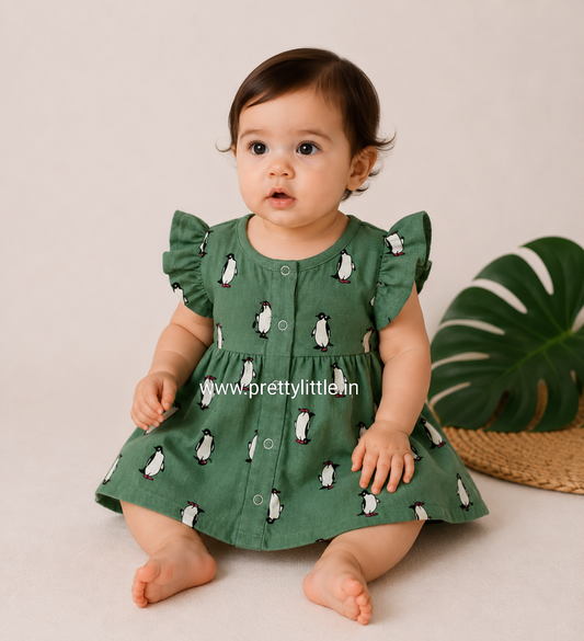 Pack of 4 cloud soft  Muslin Baby Frock | 0–2 Years | Soft & Breathable (Assorted Pack)