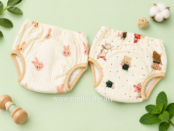 Muslin Padded Underwear for Babies | Reusable Potty Training Pants | 100% Muslin Cotton ( any one dispatched)