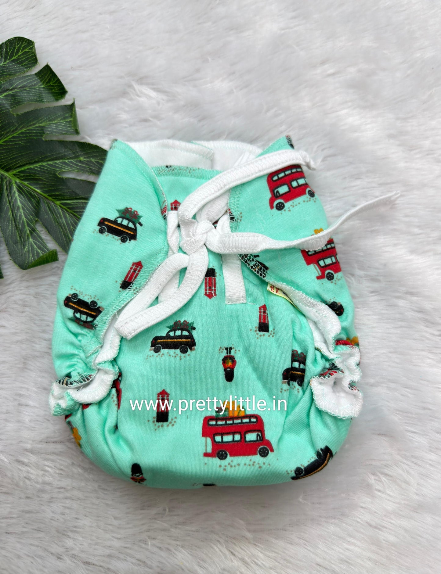 Dry Feel Reusable Langot | Washable Padded Nappy | Combed Cotton | 0–3 Months (pack of 2)