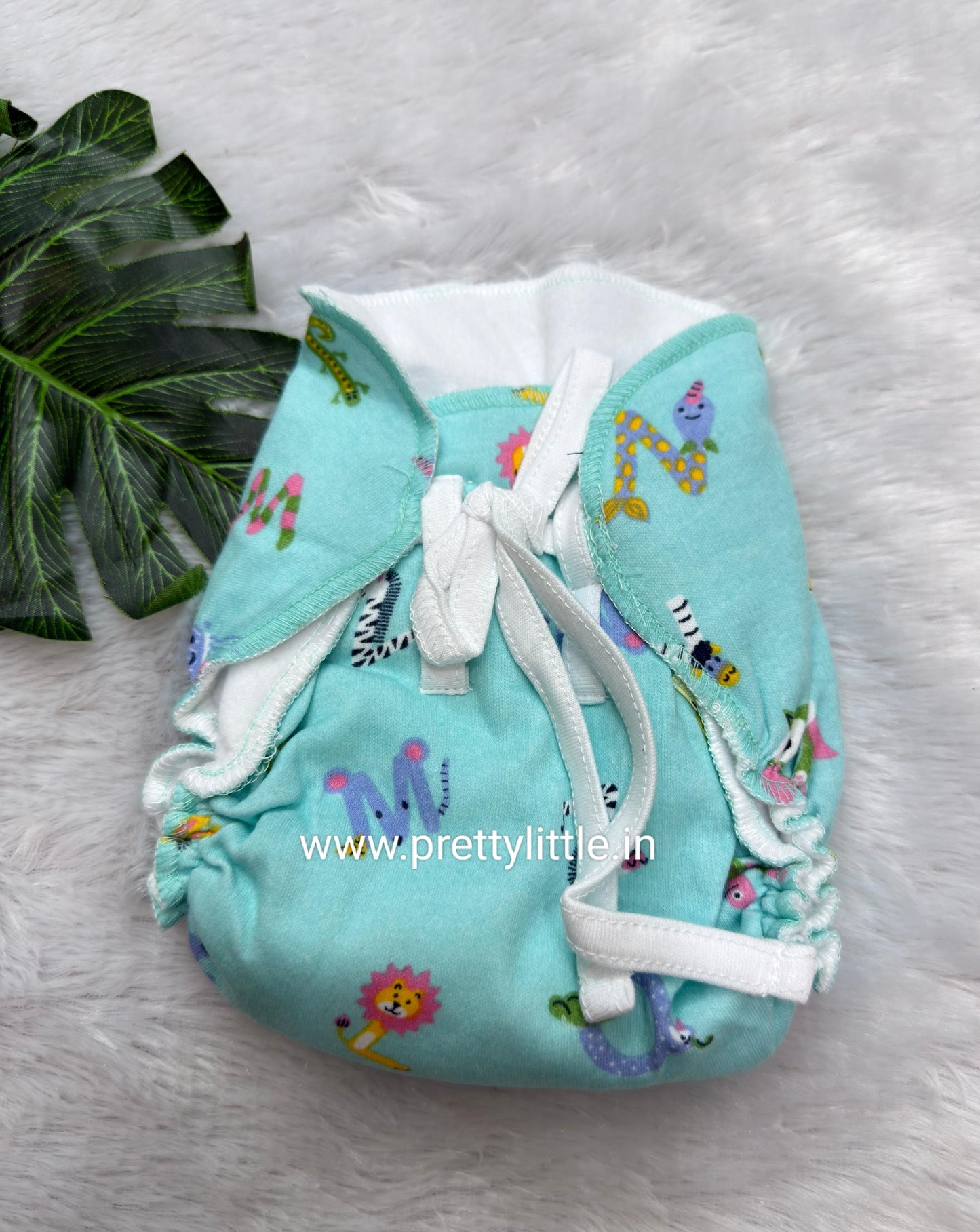 Dry Feel Reusable Langot | Washable Padded Nappy | Combed Cotton | 0–3 Months (pack of 2)