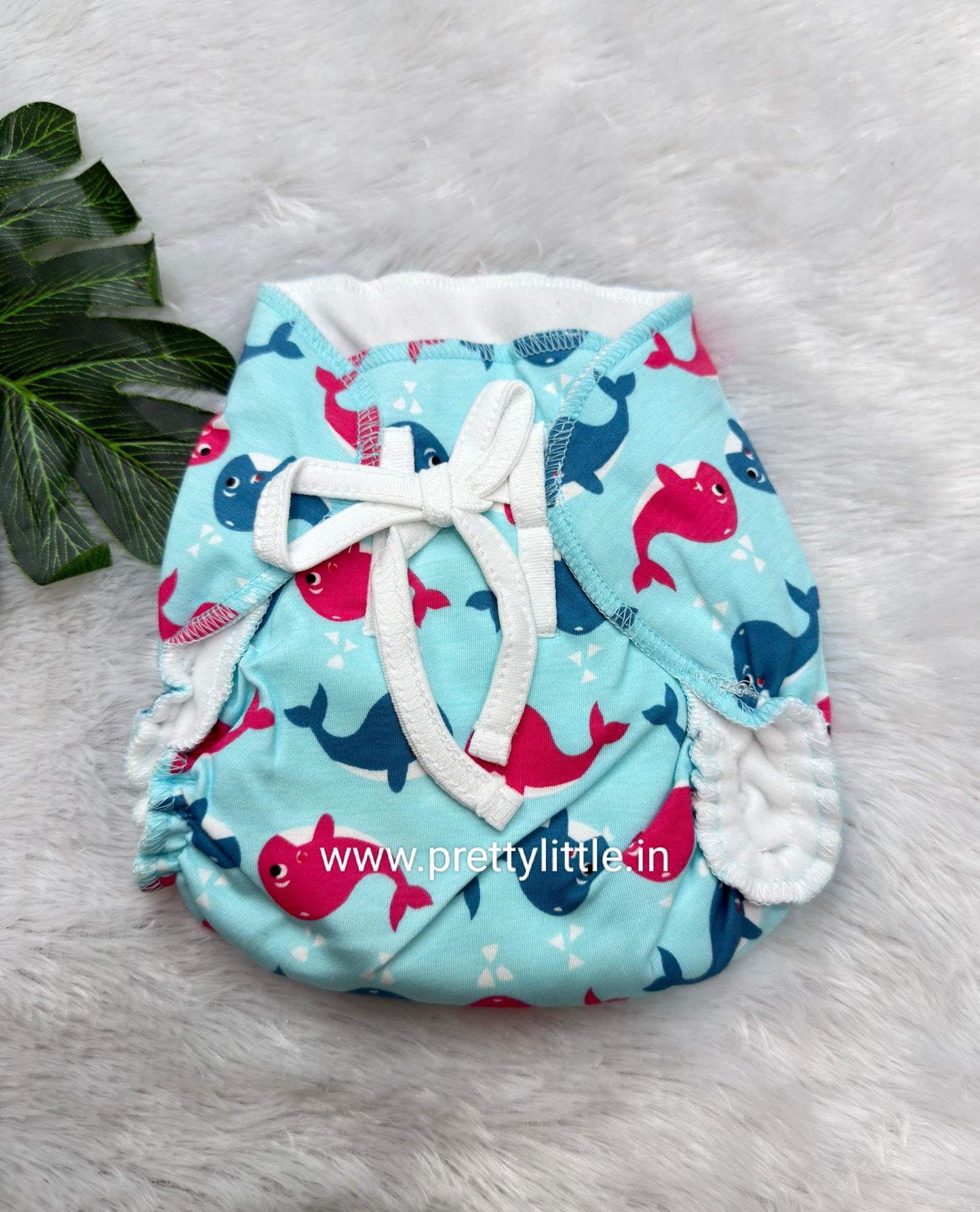 Dry Feel Reusable Langot | Washable Padded Nappy | Combed Cotton | 0–3 Months (pack of 2)