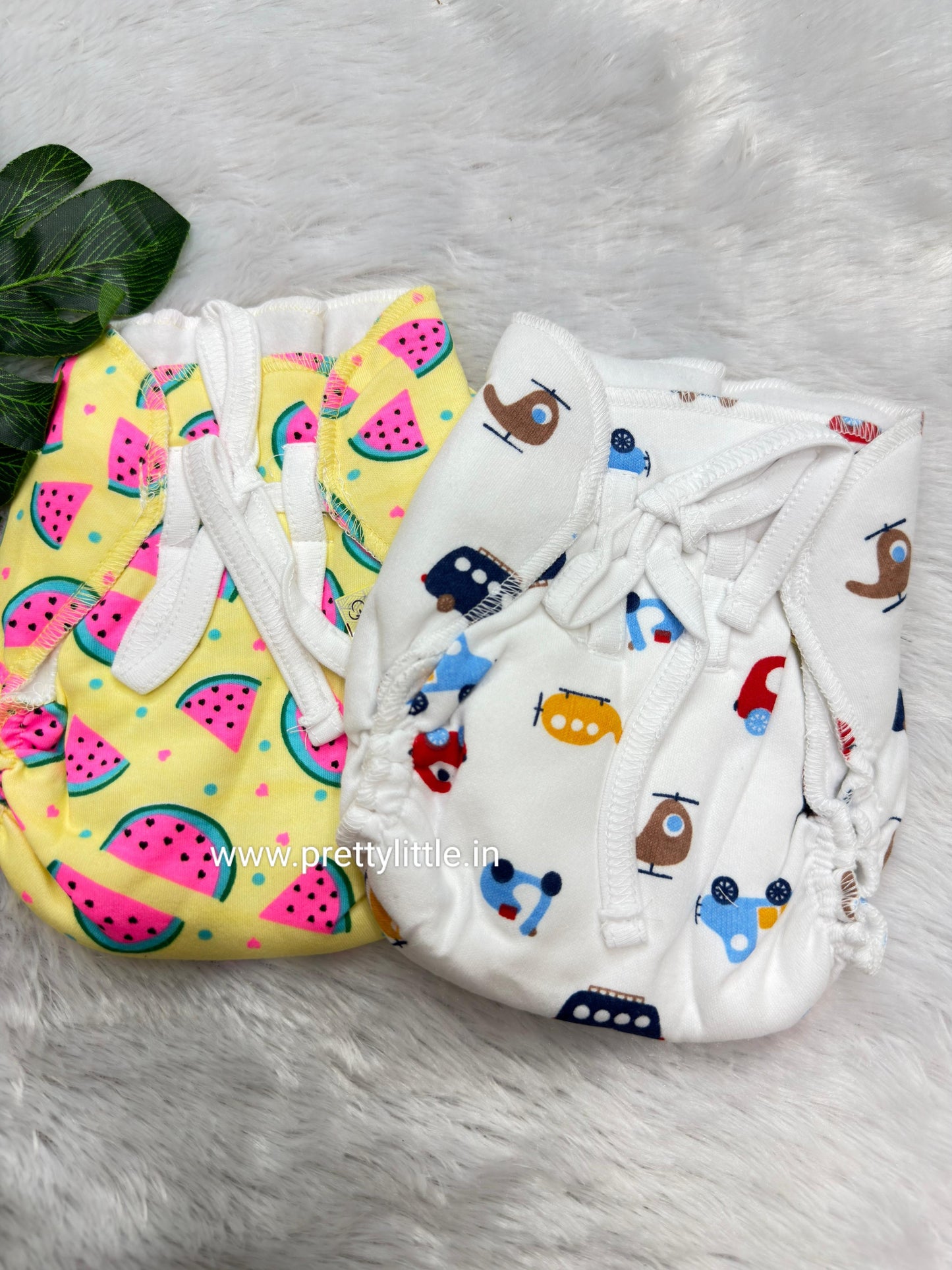 Dry Feel Reusable Langot | Washable Padded Nappy | Combed Cotton | 0–3 Months (pack of 2)
